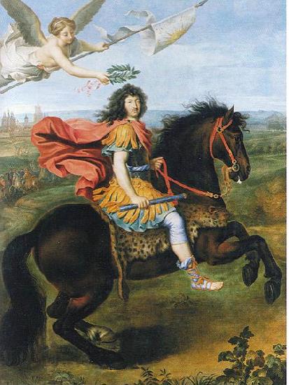 Pierre Mignard Louis XIV of France riding a horse oil painting image